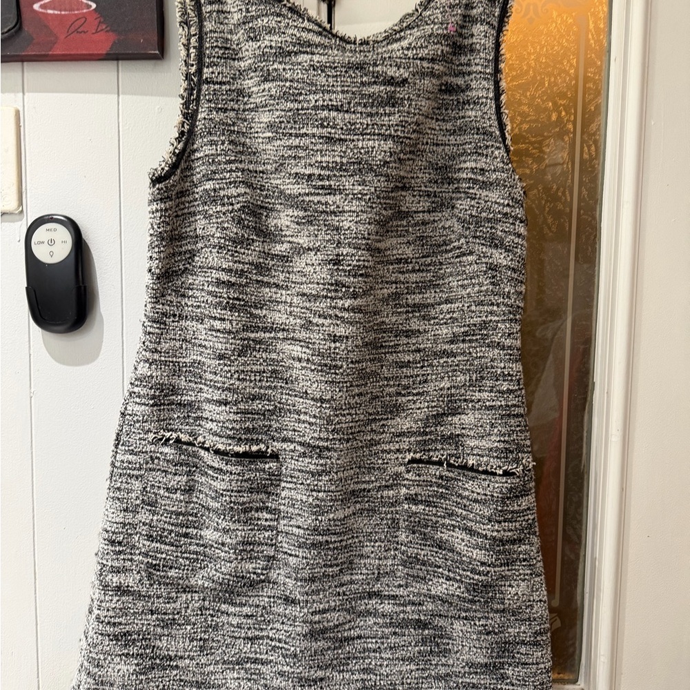 Max Studio Monochrome Tweed Mini Dress